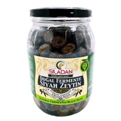 Schwarze Oliven – Natürlich fermentiert 1000 g im Glas, 231 - 260